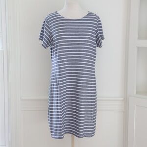 Sail to Sable nautical blue & white striped t-shirt dress XL